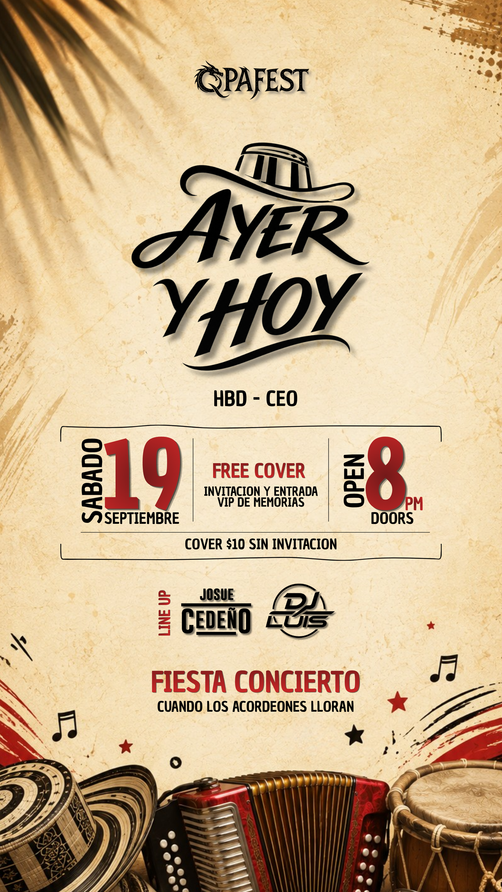 Flyer de Ayer y Hoy